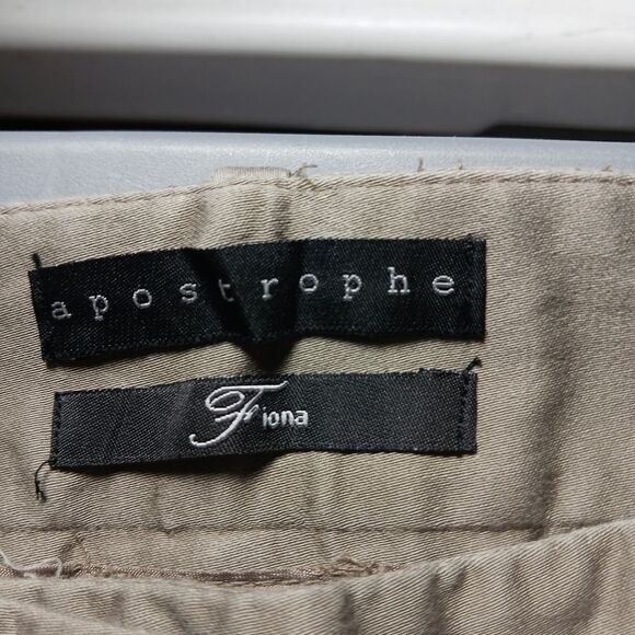 Apostrophe Fiona Women's 14 Tan Trouser Pants. 2 Front Side Pocket, 2 Back - Picture 10 of 12